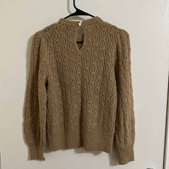 EUC J. Crew Camel Knit Alpaca Sweater Small - Picture 3 of 4